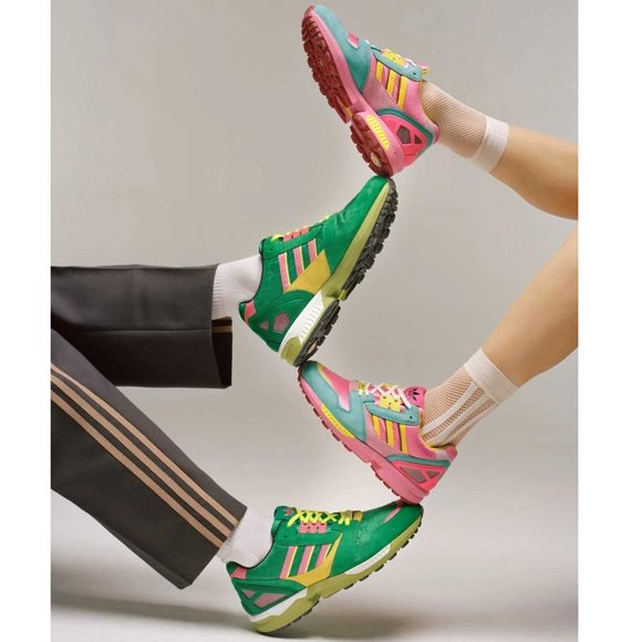 GUCCI MENS SNEAKERS X ADIDAS ZX 8000 TORSION GREEN GG CANVAS SHOES 11 11.5 US - Picture 2 of 15